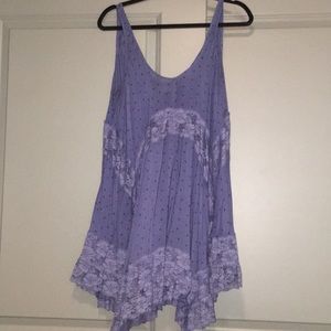 Blue Free People Trapeze Style Dress